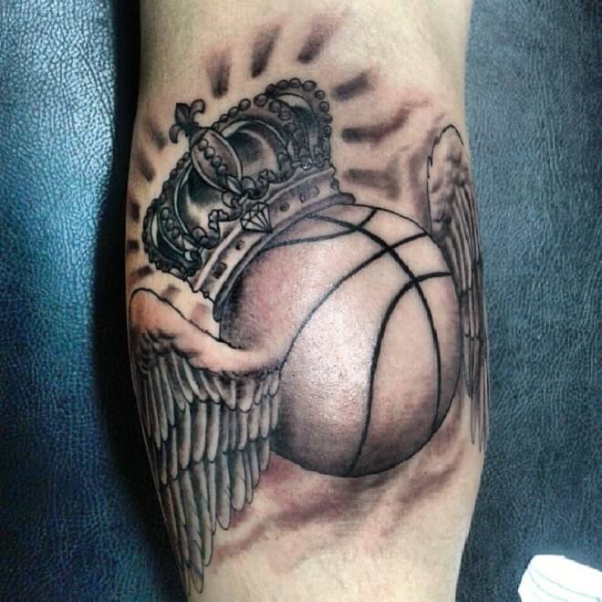 Basketball Angel Tattoo
