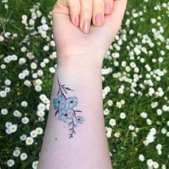 Beautiful Forget Me Not Tattoo