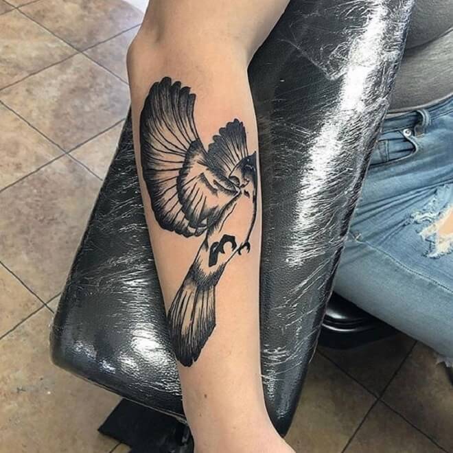 Black Cardinal Tattoo