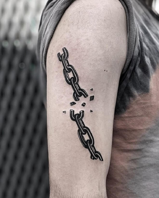 Black Chain Tattoo