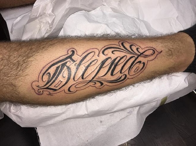 Blessed Tattoo Style