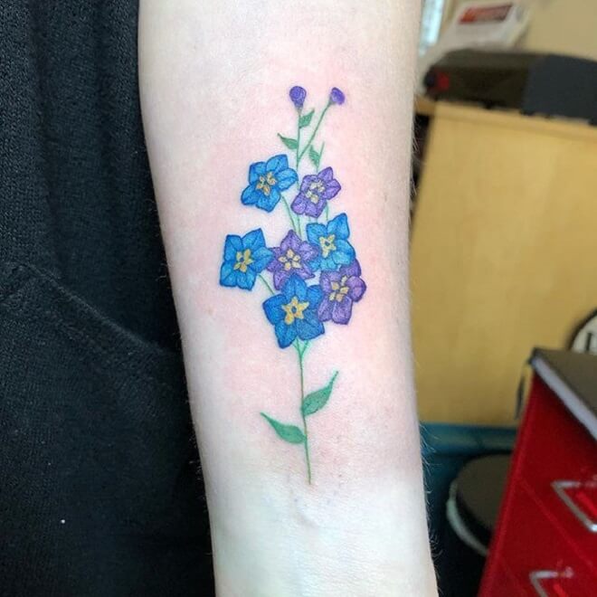 Blue Forget Me Not Tattoo
