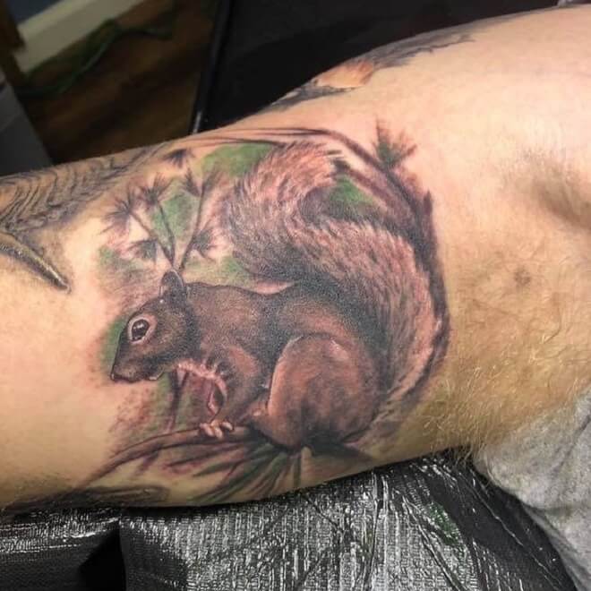 Body Squirrel Tattoo
