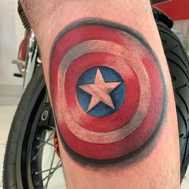 Captain America Shield Tattoo