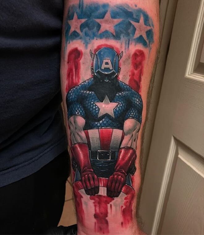 Captain America Tattoos