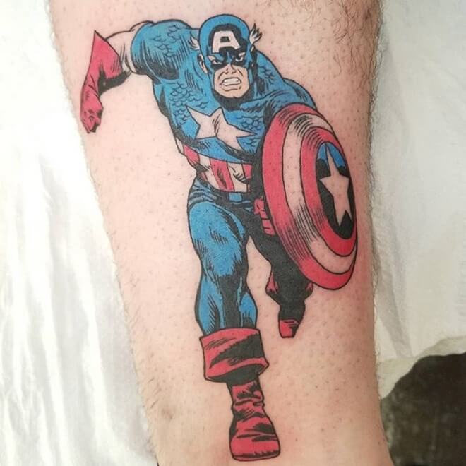 Captain America Tattoo Art