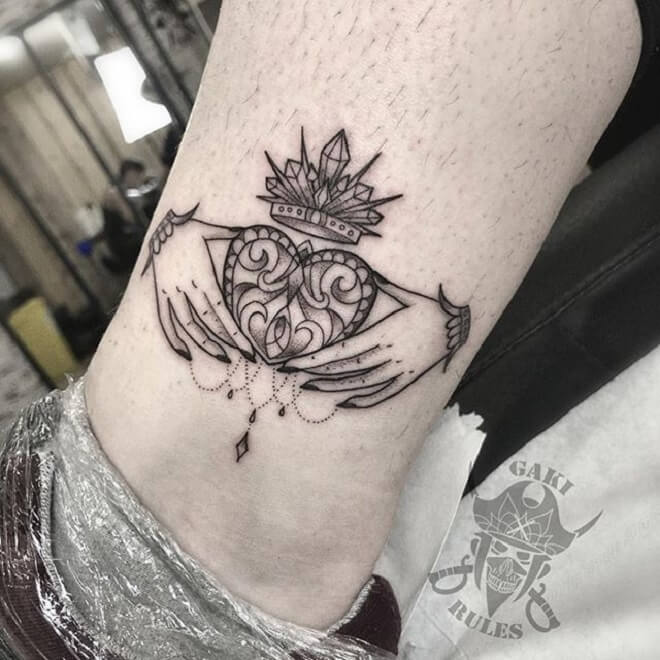 Claddagh Crown Tattoo