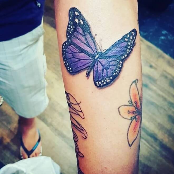 Color Butterfly Tattoo