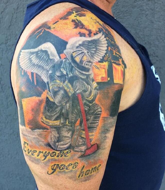 Color Firefighter Tattoo