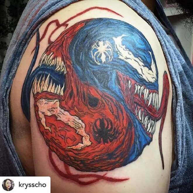 Colorful Venom Tattoo