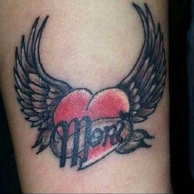 Cool Heart with Wings Tattoo