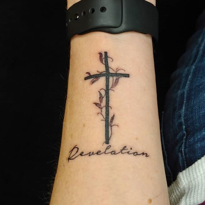 Cross Vine Tattoo