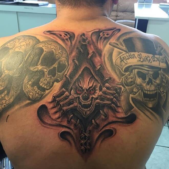 Dangerous Upper Back Tattoo