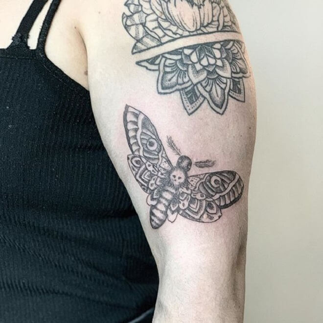 Death Moth Tattoo Designs