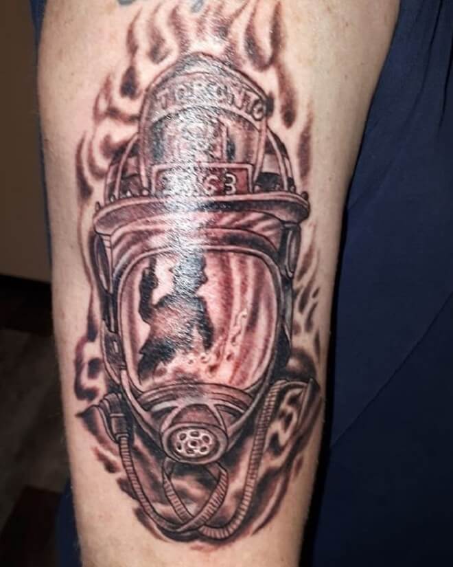 Detailing Firefighter Tattoo