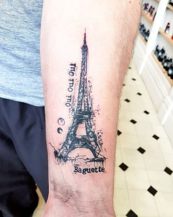 Eiffel Tower Tattoo Art
