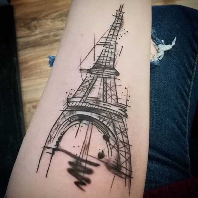 Eiffel Tower Tattoo Designs