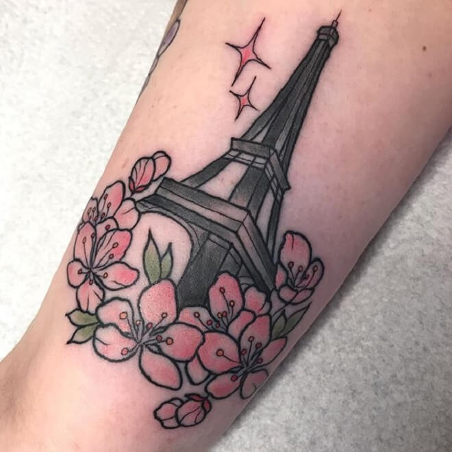 Eiffel Tower Tattoo Work