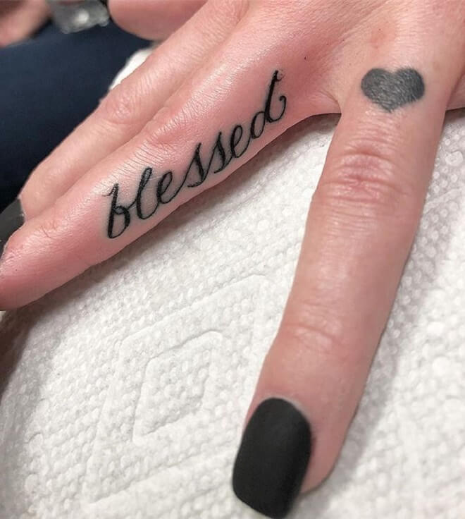 Finger Blessed Tattoo