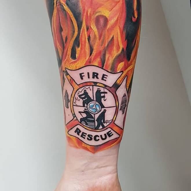 Firefighter logo Tattoo