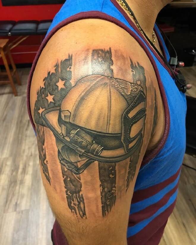 Flag Firefighter Tattoo