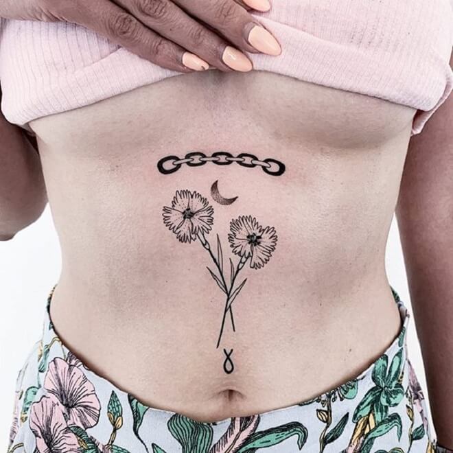 Flower Chain Tattoo