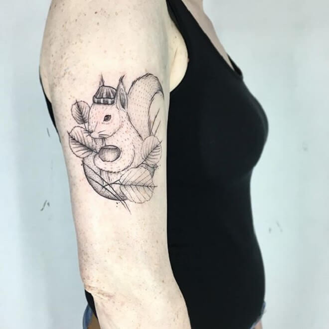 Fun Squirrel Tattoo