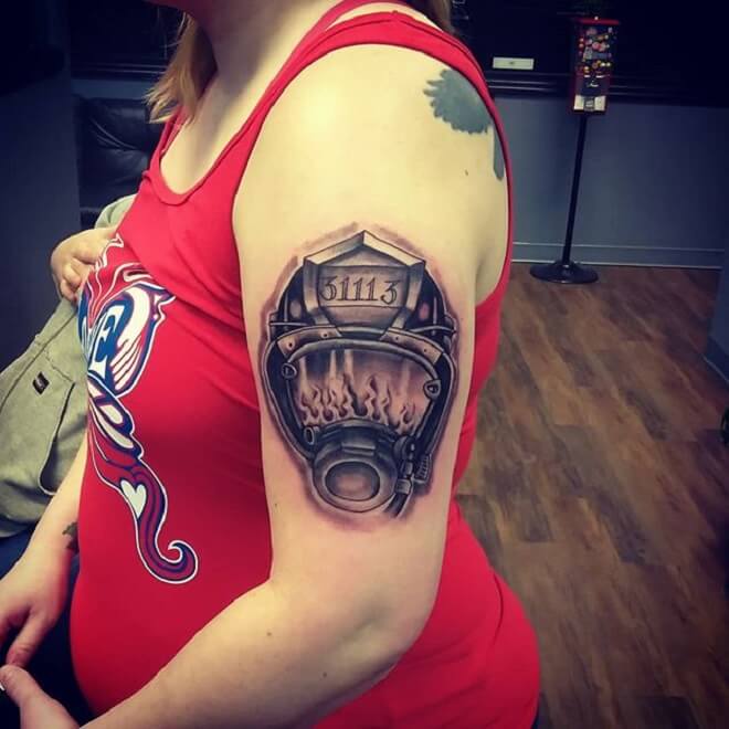 Girl Firefighter Tattoo