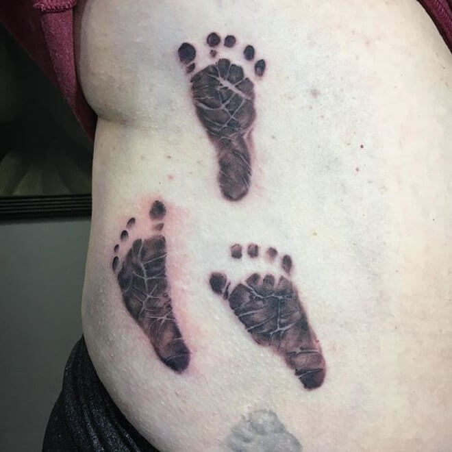 Girl Footprint Tattoo
