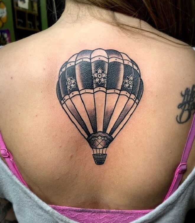 Girl Hot Air Balloon Tattoo