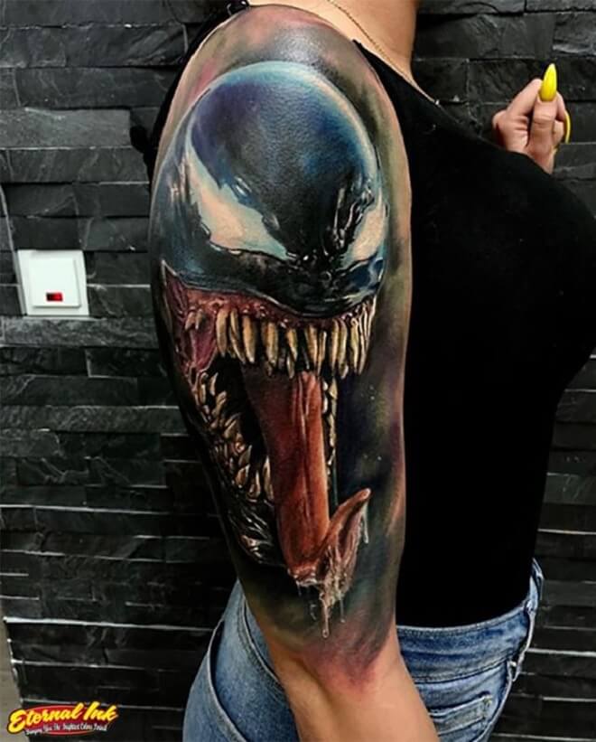 Girl Venom Tattoo. 