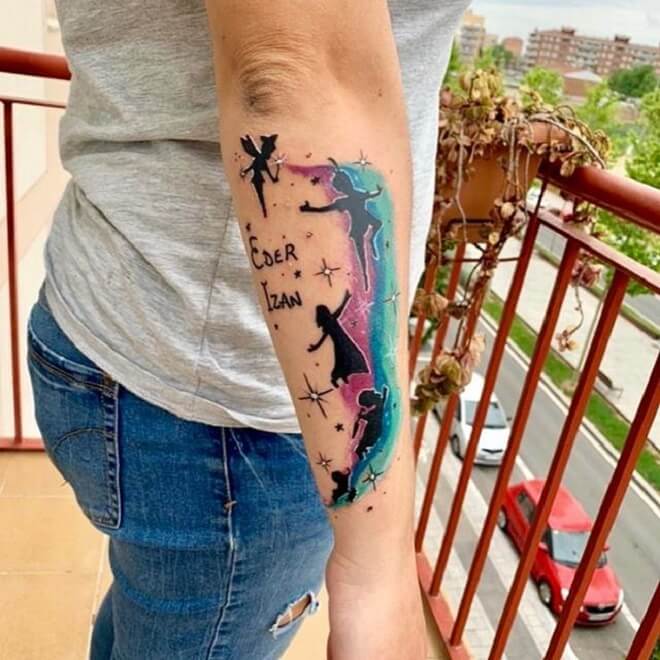 Hand Peter Pan Tattoo