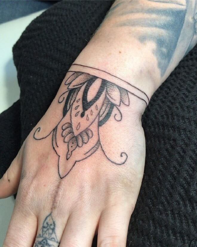 Hand Wristband Tattoo