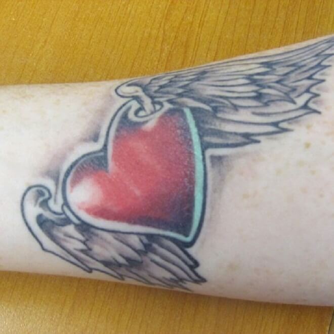 Heart with Wings Love Tattoo