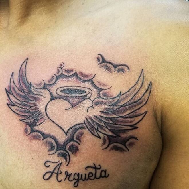 Heart with Wings Tattoo Art
