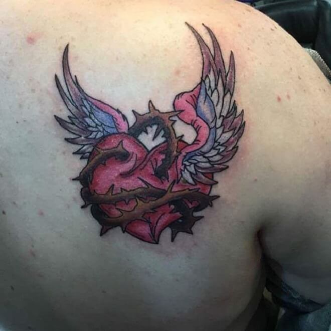 Heart with Wings Tattoo Artist