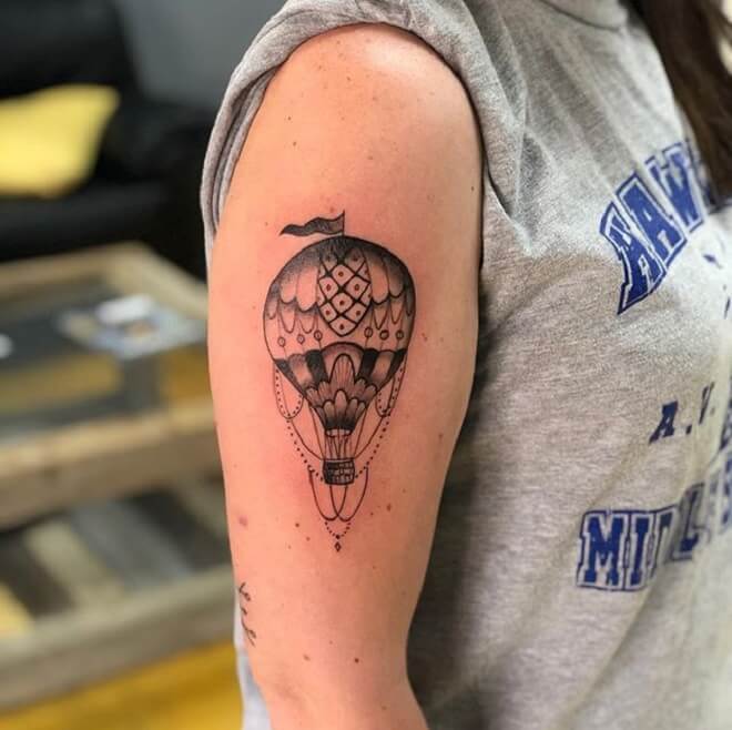 Hot Air Balloon Tattoo Art