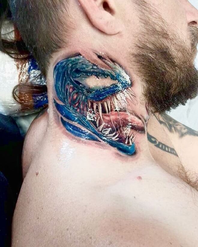 Neck Venom Tattoo