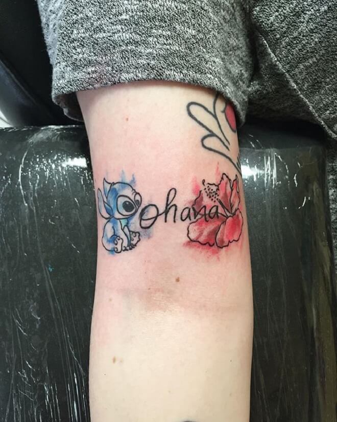 Ohana Lilo and Stitch Tattoo