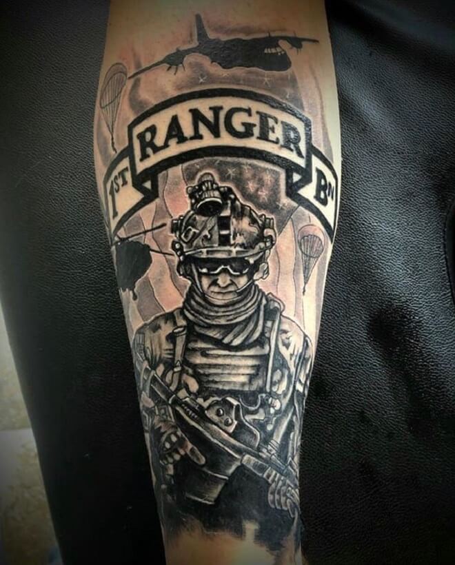 Patriotic Ranger Tattoo