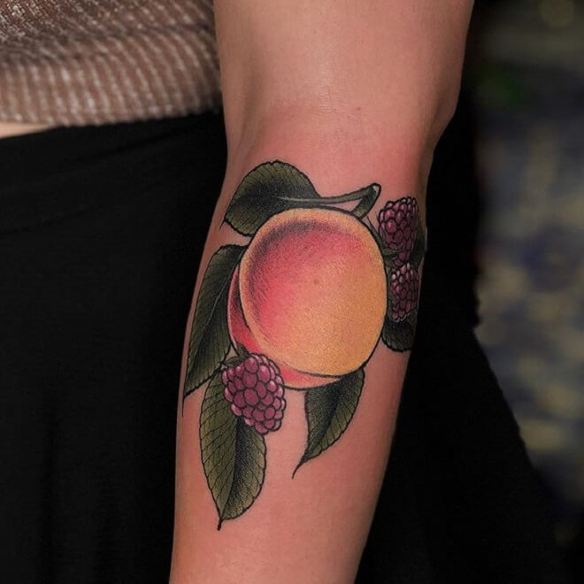 Peach Tattoo Art