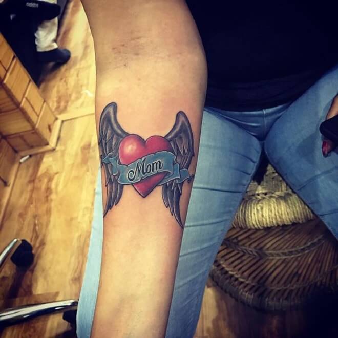 Popular Heart with Wings Tattoo