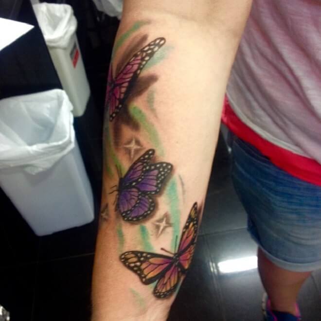 Purple Butterfly Tattoo Designs