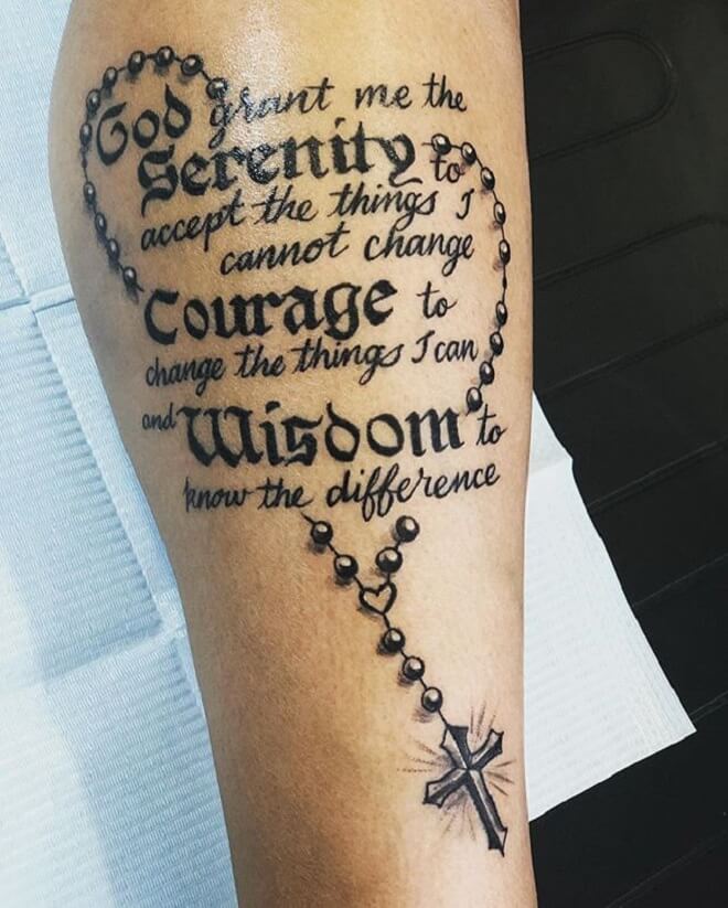 Quotes Serenity Prayer Tattoo