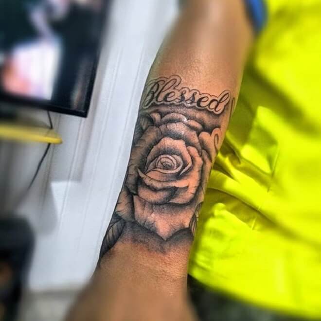 Rose Blessed Tattoo
