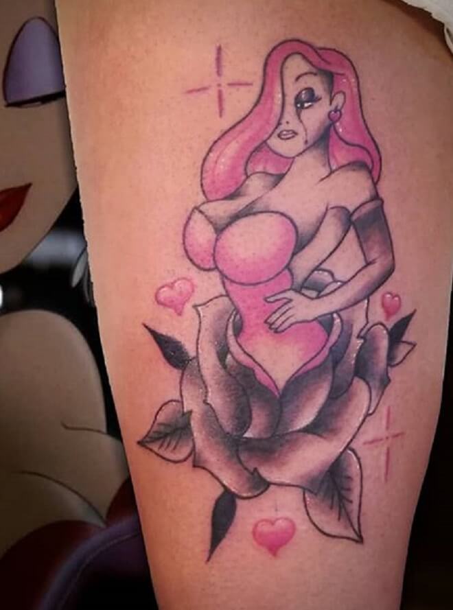 Rose Jessica Rabbit Tattoo