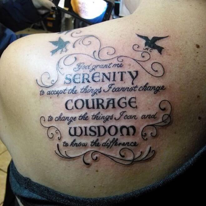 Serenity Prayer Wrist Tattoo