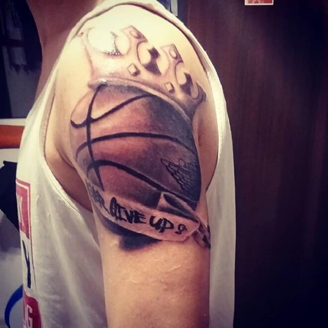 Shoulder Basketball Tattoo