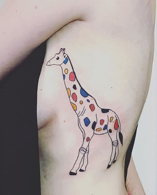 Side Giraffe Tattoo