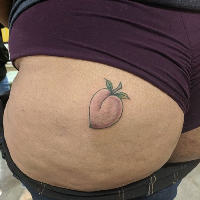 Simple Peach Tattoo